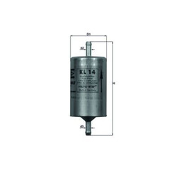 Kraftstofffilter MAHLE KL 14 für Alfa Romeo Opel Citroën Peugeot Fiat Lancia Fso