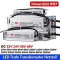 DC 12V-48V LED Trafo Transformator Netzteil Wasserdicht IP67 LED Strip 25W-1000W