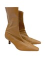 ZARA Reißverschluss-Stiefeletten Damen Stiefeletten Gr. DE 38 braun Casual-Look