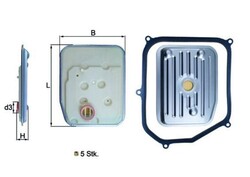 MAHLE ORIGINAL HX 147KIT Hydraulikfiltersatz AT Automatikgetriebe für VW BORA