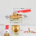 Messing Kugelhahn 1/8 1/4 3/8 zoll Innen-Aussengewinde Schlauchanschluss Fitting