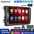 DAB+ Android 13 Carplay Autoradio GPS EQ +Kam Für VW GOLF 5 6 Passat Tiguan Polo