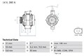 Bosch Lichtmaschine Generator für Mercedes CLK W220 S211 2004-2010 0986048550