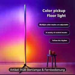 Dimmbar LED Stehleuchte Farbig Farbwechsel Stehlampe RGB Eckleuchte Ecklampe
