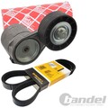 FEBI RIEMENSPANNER + CONTI KEILRIPPENRIEMEN passend für OPEL ASTRA F CORSA B