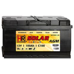 HR AGM Solar-Batterie 12V 100Ah Wohnmobil Versorgungsbatterie Boot statt 90Ah
