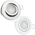 10x LED Einbaustrahler Set GU10 dimmbar schwenkbar 30mm Tiefe 1-9W  Einbauspot