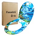 Fanmitrk WC Sitz Absenkautomatik, Toilettendeckel Klodeckel Duroplast (UF812-16)
