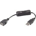 Renkforce USB-Kabel  USB 2.0 USB-A Stecker, USB-A Buchse 0.25 m Schwarz inkl....