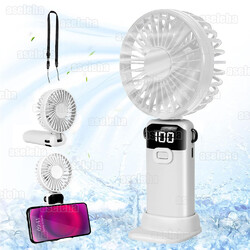 Mini Handventilator Leise Tragbarer Fan Lüfter USB Ventilator mit 9000mAh Akku