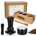51mm Espresso Tamper Set Kaffee Tamper mit Tamperstation Distributor Tampermatte