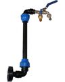 Regenwasstank 1000l IBC Tank Anschluss 1/2" Auslaufhahn doppelt mit Schwanenhals