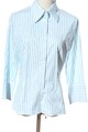 ESPRIT Langarmhemd Damen Gr. DE 38 blau-weiß Casual-Look