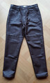 NUTSHELL super Damen LEDERHOSE Lederimitat HOSE Gr 42 UK-16 schoko WARM weich 