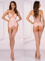 LIVCO CORSETTI FASHION 3 TEILE STRAPSCORSAGE STRING STRÜMPFE spitze rosa