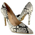 Damen Pumps High Heels Stiletto Elegante Schuhe Schlangenhaut Sexy Absatzschuhe 
