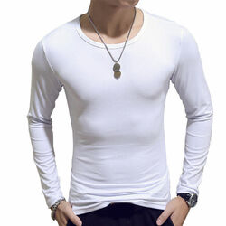 Herren Sommer O/V Ausschnitt T-Shirts Kurzärmlig T-Shirt Slim Fit Lässig Solide\