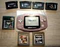 Nintendo GameBoy Advance Rosa/Transparent Handheld Konsole AGB-001 TOP Zustand