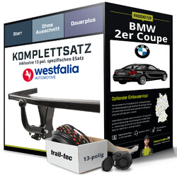 Anhängerkupplung WESTFALIA starr für BMW 2er Coupe +E-Satz NEU AHKJETZT NEU: Montage zum Festpreis!