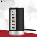 6 Fach USB Schnellladestation Hub Mehrfach Multi USB Port Ladegerät Adapter DE