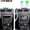 CarPlay Android 15 Autoradio Für VW Polo 9N Golf 4 Passat B5 T5 GPS Navi RDS FM