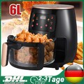 XXL Heißluftfritteuse 6L Fritteusen Friteuse Heißluft Air Fryer 2400W ohne Öl DE