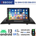 Autoradio 4+64G Für BMW X3 E83 2006-2010 Android 13 Carplay GPS NAVI USB FM SWC