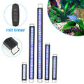 30-130cm LED Aquarium mit timer Licht Schalentiere Wasserdicht Lampe RGB 10-45W