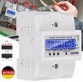 LCD Drehstromzähler Stromzähler 3 Phasen 4 Draht 80A Geeicht Für Din Hutschiene.