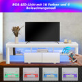 TV Schrank 160cm mit LED-Leuchten Hochglanz Lowboard Fernsehschrank Fernsehtisch
