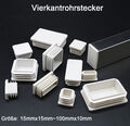 Lamellenstopfen Vierkantrohr Weiss Kunststoff Rohrstopfen Endkappen Abdeckkappe