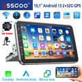 1 DIN 32G Android 13 Autoradio Carplay GPS Navi WIFI RDS 360° Drehbar Bildschirm