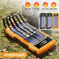 40000mAh Solar Power Bank Tragbar Externer Batterie Ladegerät Für Alle Handy DHL