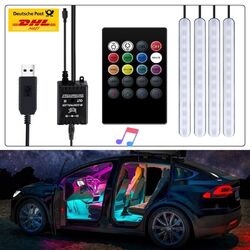 LED RGB Innenraumbeleuchtung Auto KFZ Ambiente Fußraumbeleuchtung APP Control 48