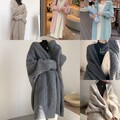 Neu Damen Lange Strickjacke Mantel Strickpullover Grobstrick Langarm Cardigan DE