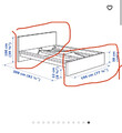 Ikea malm 180x200 Bettteile, Kopfteil und Fußteil