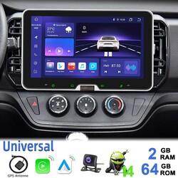 10.1" 2+64G Android 14 Carplay Autoradio GPS Navi 1 DIN Drehbar Bildschirm +Kam