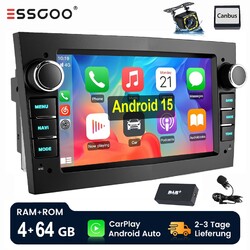 DAB+ Carplay Autoradio Android 15 NAVI Für Opel Corsa D Astra H Vivaro 4+64G KAM