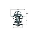 1x Thermostat, Kühlmittel MAHLE TX 13 92D passend für FORD GMC OPEL RENAULT