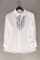 Zara Rüschenbluse Regular Bluse für Damen Gr. 36, S neu mit Etikett Langarm weiß