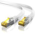 Primewire CAT.7 LAN-Flachbandkabel U/FTP RJ45 flexibl Verlegen Weiß 7,5m