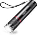 Blukar LED Taschenlampe Aufladbar, Superhelle Zoombare Mini Torch Mit 4 Lichtmod