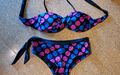 Mädchen Bikini schwarz, blau, pink Gr. 140