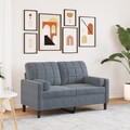 2-Sitzer-Sofa mit Zierkissen Couch Loungesofa Schlafsofa Polstersofa Stoff