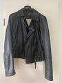 🖤 Marc Cain schwarze Lederjacke Lammnappa, Gr. N1 (34). Wenig Getragen