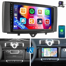 KAM Für Smart Fortwo 451 2011-2015 Apple CarPlay Android 13 Autoradio 2+64G Navi