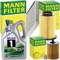 MANN INSPEKTIONSPAKET+MOBIL1 5W-30 MOTORÖL passend für VOLVO S40 II V50 C30 1.6D