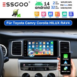 Android 14 Autoradio Für Toyota Corolla Hilux RAV4 Carplay GPS Navi RDS BT 2+32G