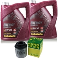 MANN-FILTER Ölfilter 10L MANNOL 5W-30 Energy für VW Polo 1.2 TSI Golf VI