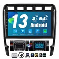 9" Android 13 CARPLAY Autoradio GPS Navigation Cam 64G Für Porsche Cayenne 02-10
